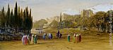 Edward Lear Famous Paintings - Walls of Constantinople